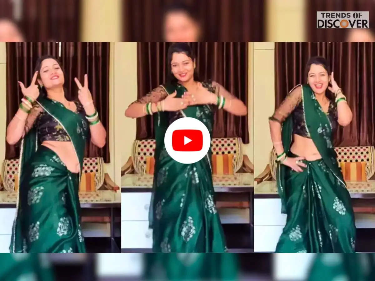 Desi Bhabhi Dance Bhabhi Created A Stir On Social Media By Wearing A Green Saree Did Such A 