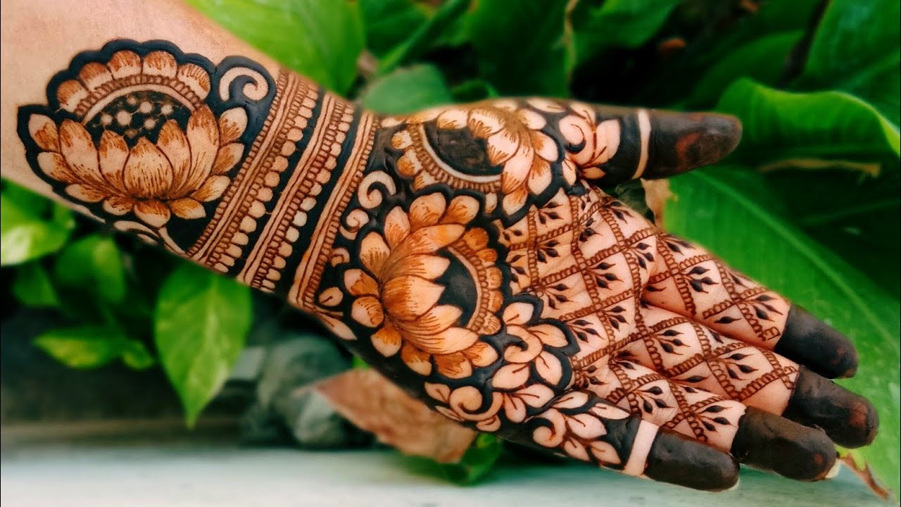 Lotus Mehndi Designs